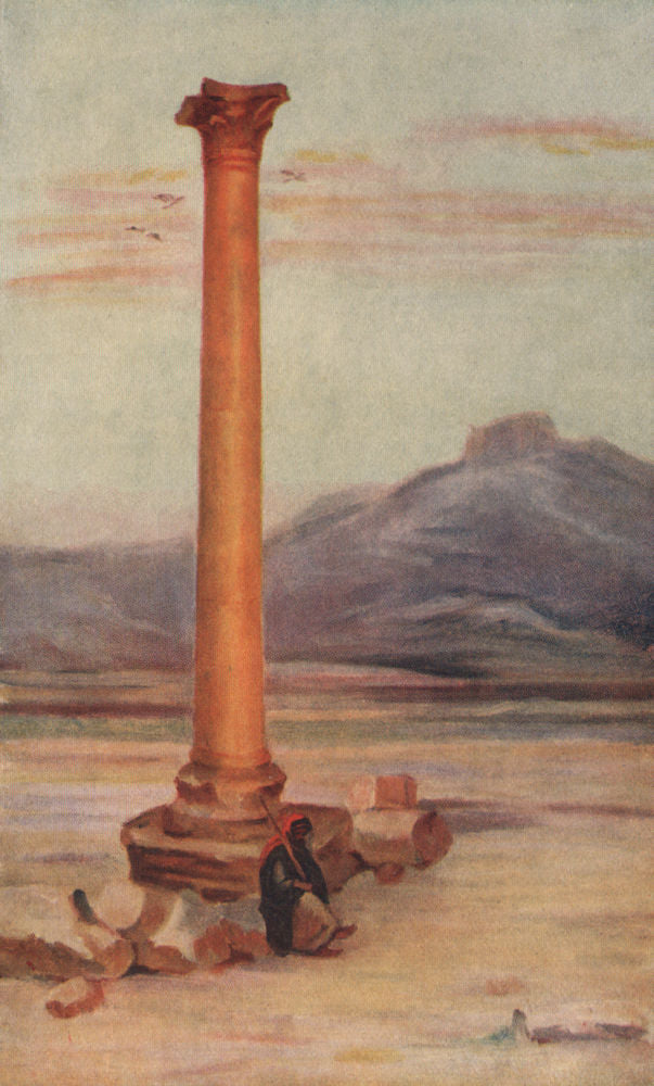 PALMYRA. 'Solitary column, Palmyra' by Margaret Thomas. Syria 1908 old print